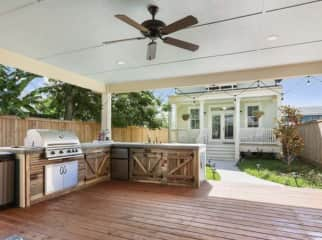 Back deck/outdoor kitchen space.