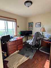 Office, computer monitors.