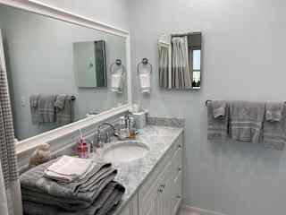 Newly remodeled guest bathroom.