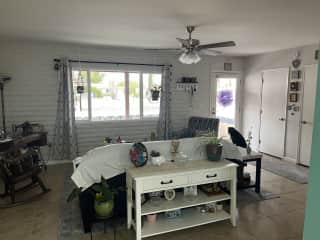 Living room from the kitchen table - love all light!