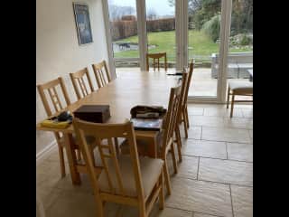 Dining kitchen opens onto secure back garden.