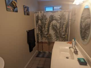 This is one of three bathrooms in the house.