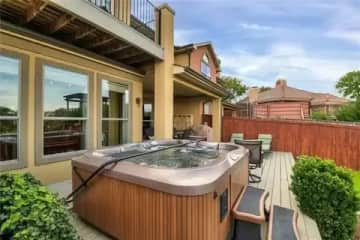 Hot tub on back deck