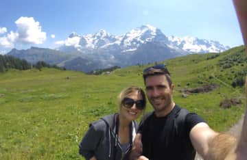 Jen and Luke in Switzerland.