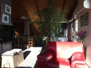 The lounge area