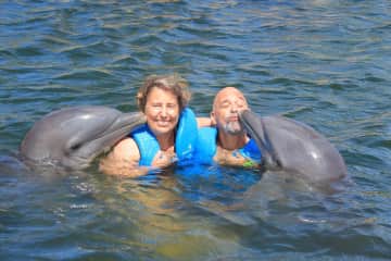 Our Anniversary trip to Cancun, swimming with dolphins had been on my bucket list for a very long time!