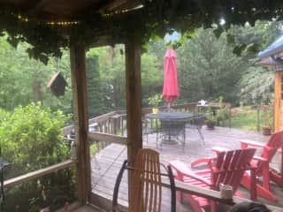 Porch looking into the deck.