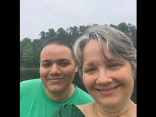 Andrea and Paul in Richmond, Maine by Kennebec River