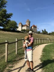 Nicolas and Na&#239;a on a local walk