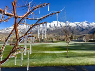 Beautiful Park right outside the front of our house