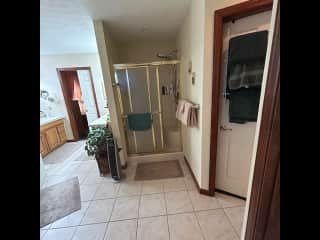 Shower in master bath.