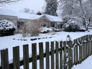 our home in a recent snow