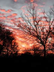 Typical Texas sunset from our front yard..