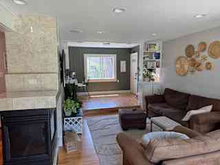 Living room with large TV