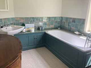 Adjacent bathroom.