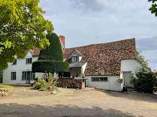 Front view of Lucking House, plenty of parking.