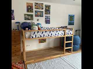 Kids' room has two twin beds, this one is a bunk.