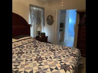 Master suite off of kitchen