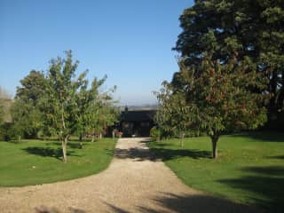 Towards the house