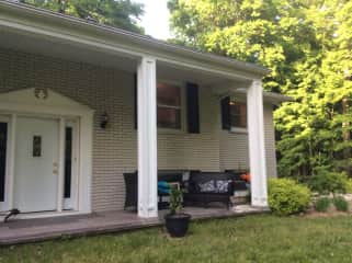 Other end of porch. Could not get it in one shot. I have a lot of places to sit and relax