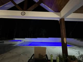 Enjoy relaxing with nighttime pool and spa time.