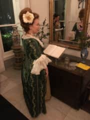 Me at 18th century themed salon,  I make the clothes myself