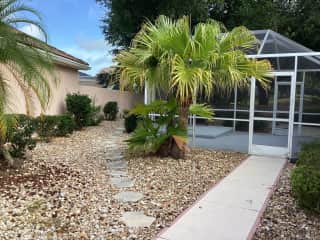 side yard and birdcage