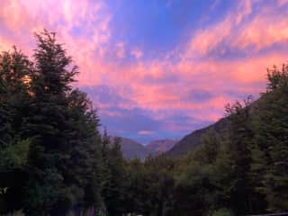 View from the verandah, of Mt. Nicholas.