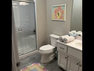 Guest bathroom (connected to bedroom with king bed)