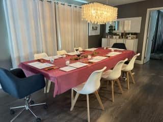 Ready for a holiday meal in our dining room