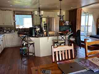 Kitchen, showing island, from dining room. .