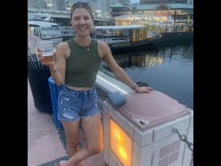 Walking on the Riverwalk with friends in Tampa.