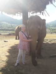 Catherine in Thailand visiting my son