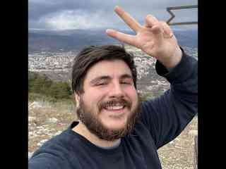 After hiking up to the tallest point of Roio, Andrew had the best view of L'Aquila Italy.