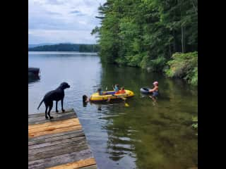 MJ, always the lifeguard at camp