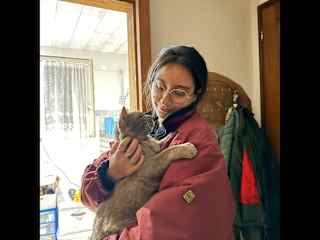 Clari with Oscar