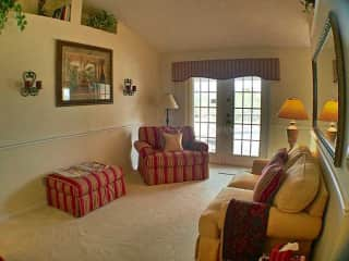 Living room towards pool