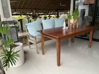 Lounge area in front of guest bedroom