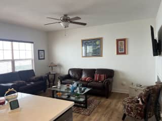 Main floor living area and kitchen