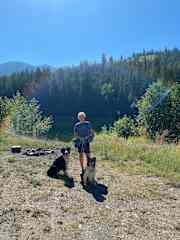 On a walk during a pet sit in Montana