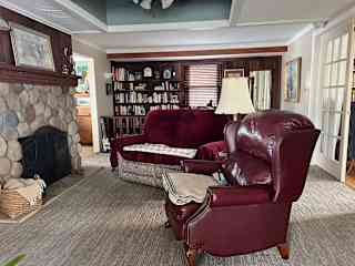 Living area. Gas ventless fireplace.