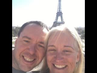 Jamie and I traveling in Paris.