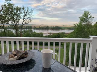 Morning coffee on upper porch