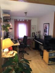 Studio off the living room.