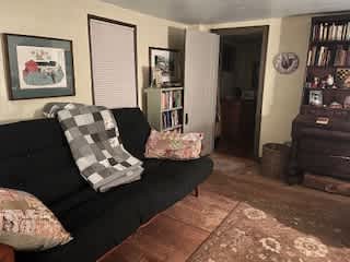 Guest room with double comfy futon and television