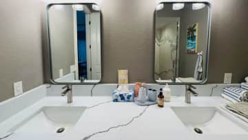 Bathroom double sinks