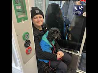 On the train with Betty on a Trusted Housesitters sit