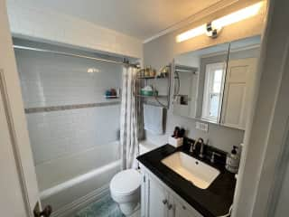 Upstairs bathroom with shower