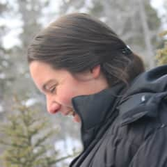 This is me in the taiga on Hudson Bay in Canada teaching a polar bear ecology field course.