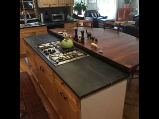 kitchen island into living room